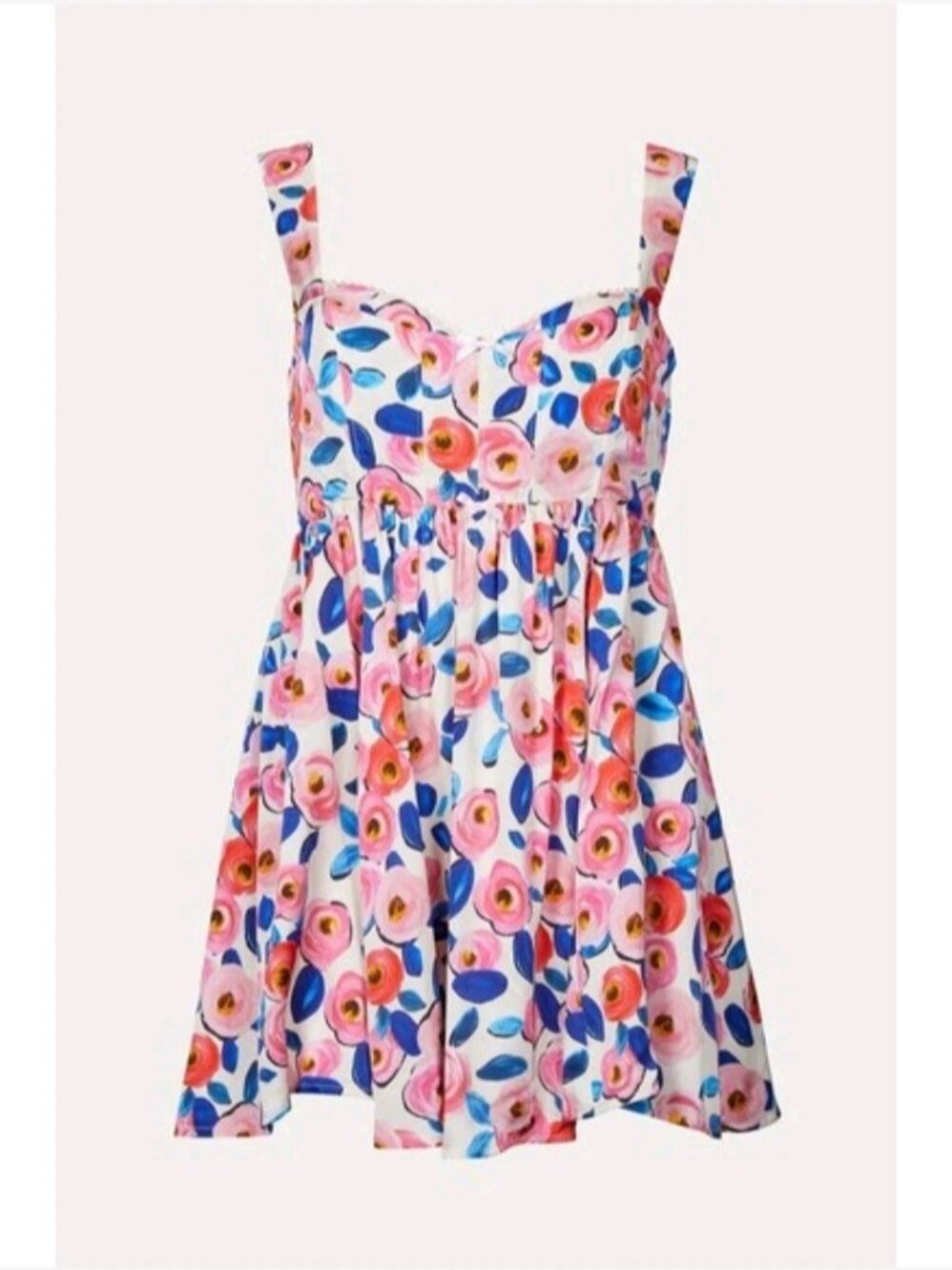 For Love & Lemons Gianna Mini Dress for Women Floral Multicolor Bra Size Small